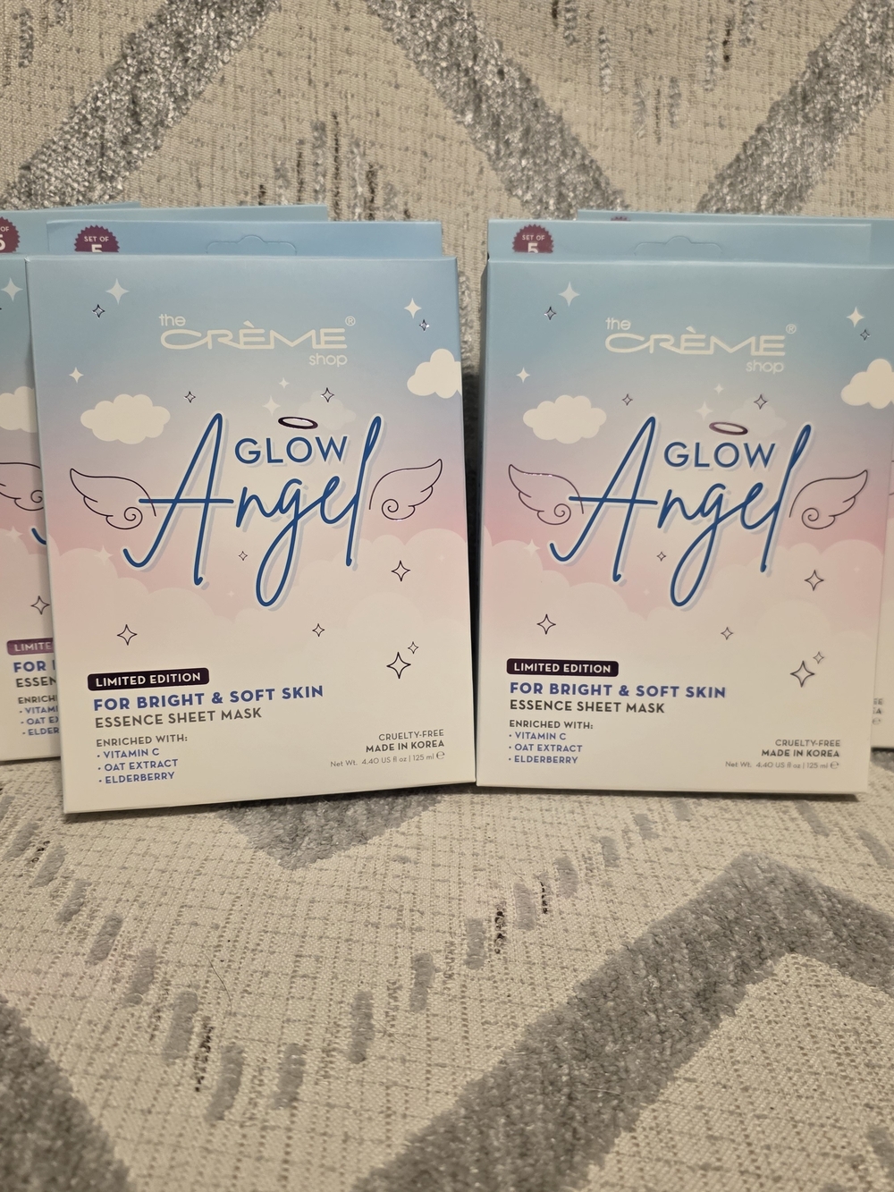 NIB 6 Pack The Crème Shop Glow Angel Essence Sheet Masks Lot 30 Total Limited Ed